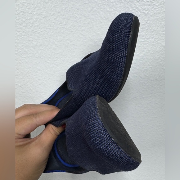 Rothy’s The Point Knit Navy Blue Fabric Ballet Flat Rounded Toe Loafers Size 9 - Picture 5 of 15